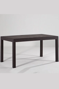 Rattan 90x150 Camsız Kahve Masa - Bahçe&balkon&teras